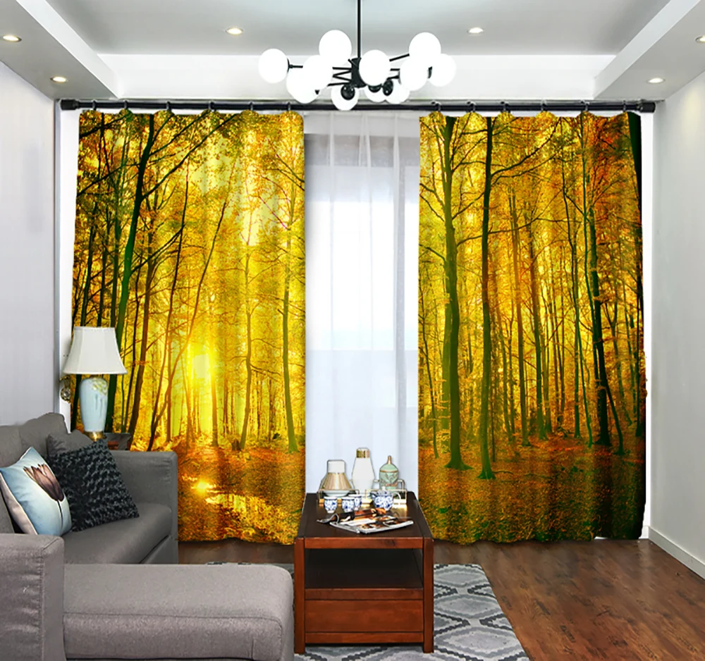 Тихий лес креативный 3D навес шторы | Дом и сад