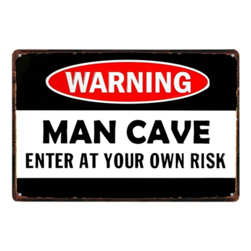 

Металлическая вывеска hohappyme Man Cave Rule 20*30 см