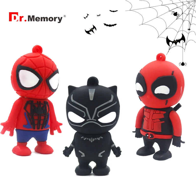 Usb флеш накопитель мультяшный Sumer Heros 64 ГБ Черная пантера 4 8 16 32 карта памяти 128