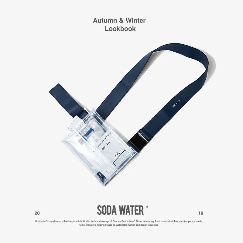 Прозрачная поясная сумка на плечо sodawater дизайнерская мессенджер из ПВХ 152AI2017