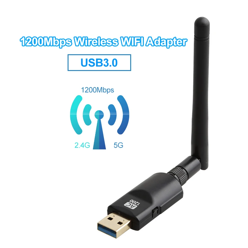 Двухдиапазонный AC1200 беспроводной USB wifi адаптер 3,0 2,4G+ 5 ГГц 802,11 acbgn адаптер гигабитный WiFi карта скорости для ноутбука настольный компьютер