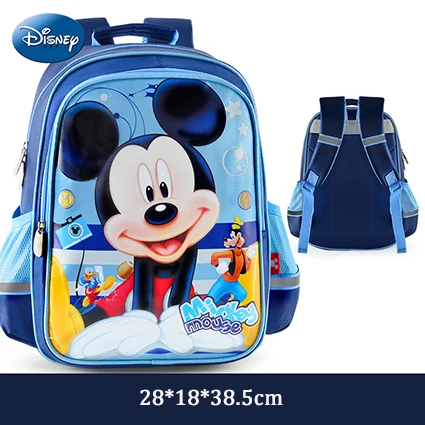 dark blue Disney бренд Микки Классический рисунок студент Back Pack Дети сумка Детская рюкзак школьный для мальчиков и девочек Bagpack Класс 1-6 - Цвет: dark blue