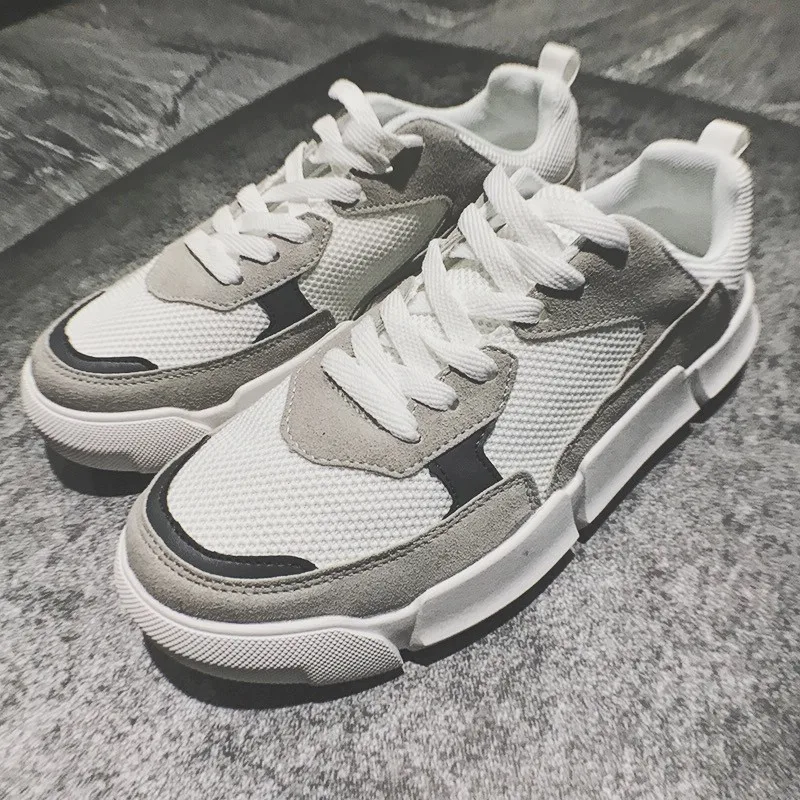 Fashion Men Casual Shoes for Summer Breathable Mesh Lace-up Sneakers Wear Resistant Anti-skid Platform Male Flat Tenis Footwear | Обувь