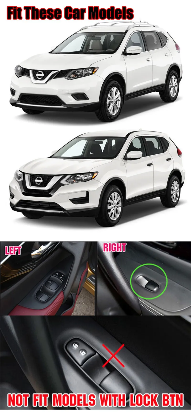 Для Nissan Rogue x-Trail t32 хромированная дверь, окно, подлокотник, переключатель, кнопка, панель, отделка, Молдинг