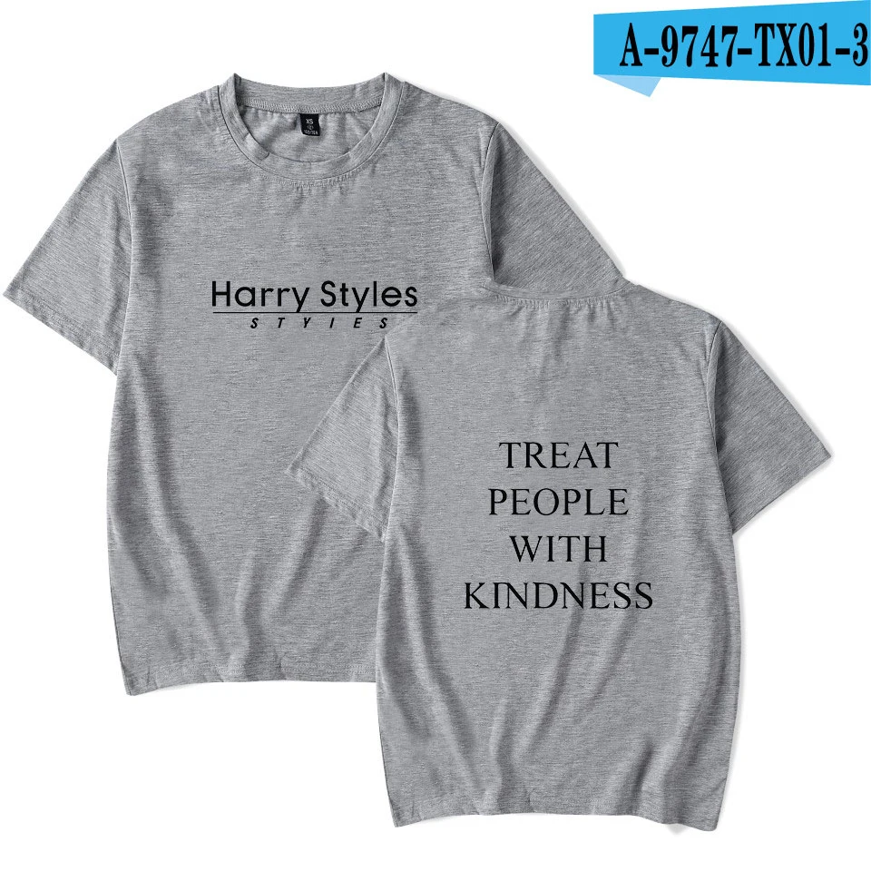 gray Harry Styles, летние футболки для женщин/мужчин с коротким рукавом, модные футболки с принтом, модные повседневные футболки - Цвет: gray