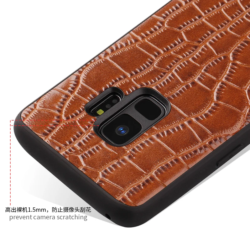 CoolDeal для Samsung Galaxy S8/S9/S8 Плюс/S9 plus Бизнес крокодиловый из натуральной кожи Твердый