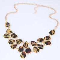 fashion metal sexy leopard pattern accessories temperament necklace sweater chain
