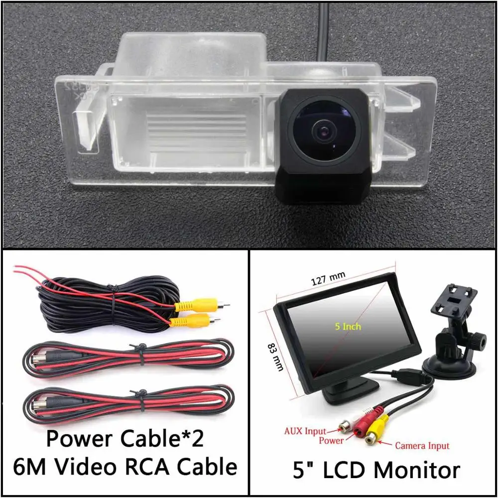 Cam Add 5 inch LCD Full HD резервная камера заднего вида для Kia Optima II Sorento для hyundai Sonica NF 2004~ 2009 Автостоянка ЖК-зеркало монитор - Название цвета: Cam Add 5 inch LCD