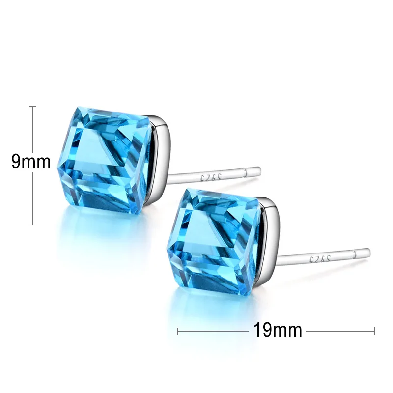 Женские серьги гвоздики из серебра 925 пробы|cube earrings|stud earringsearrings women |