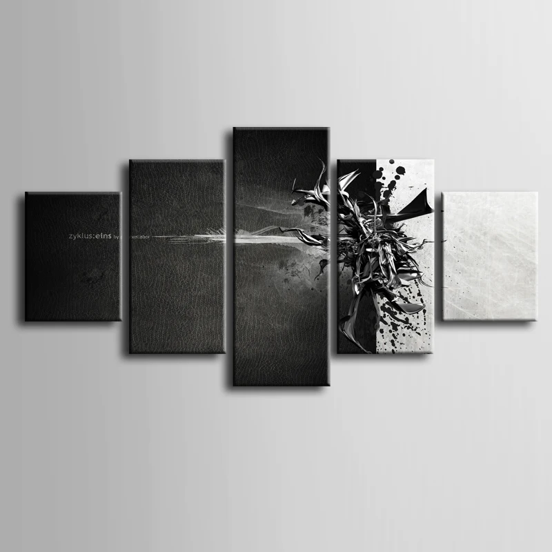 Оптовая продажа 5 штук / набор абстрактных плакатов кинопостеров настенного искусства для украшения дома декоративная живопись на холсте в раме.