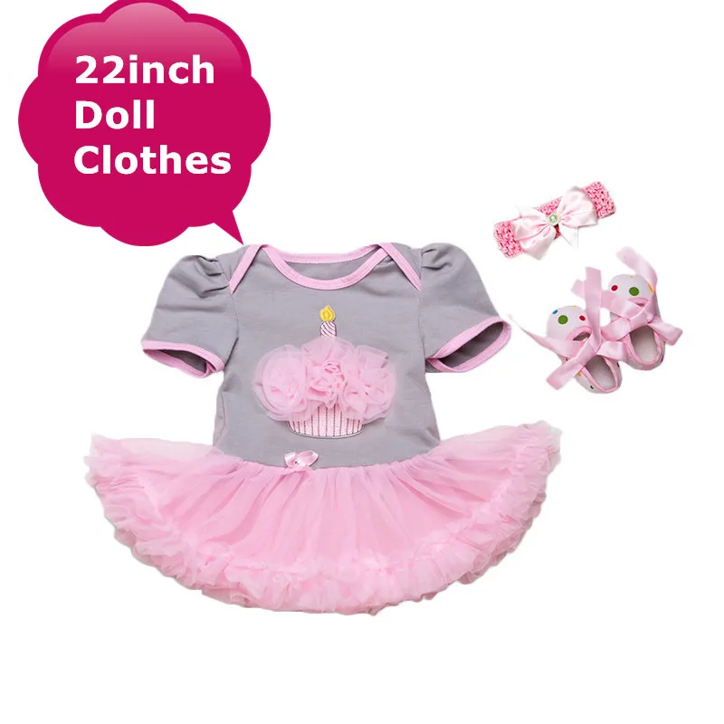 Npk 22 дюймов Reborn Baby Doll Одежда для 55 см силикона Лидер продаж куклы аксессуар