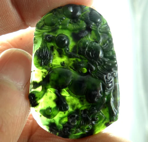 Натуральный камень кварц кристалл бирюзы ручной работы статуя единорога амулет