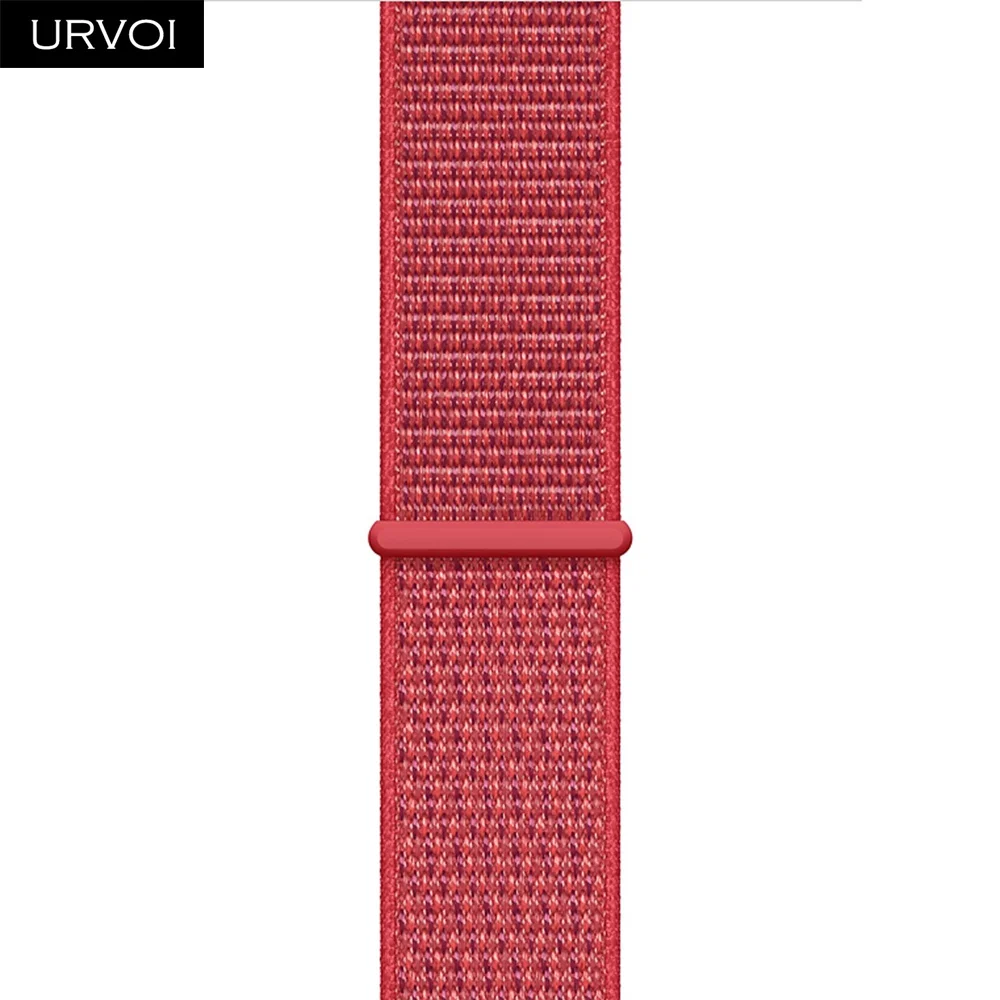 Спортивная петля URVOI для apple watch series 5 4 3 2 1 ремешок для iWatch band для NIKE+ двухслойный светоотражающий крючок и петля - Цвет ремешка: Red