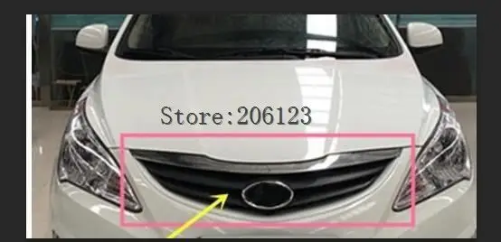 Черная передняя решетка Вокруг отделки гоночные решетки отделка для hyundai Solaris 2009-2013 с логотипом