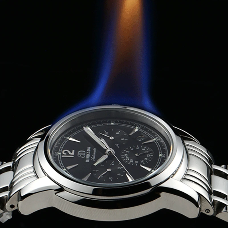 Новые роскошные деловые простые мужские часы BINKADA механические Автоматические