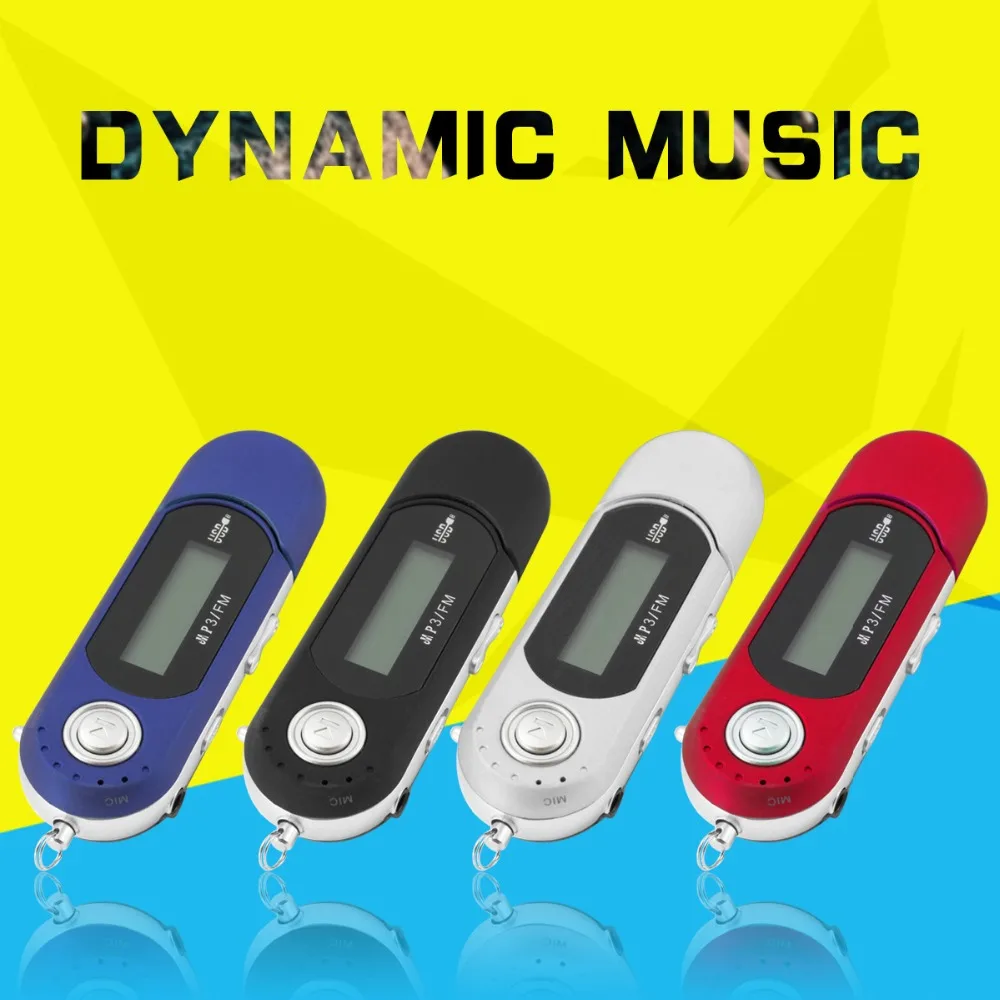 Мини USB MP3 музыкальный плеер пластиковый цифровой ЖК-экран Поддержка 32 Гб TF карта fm-радио Красный Черный Цвет MP3-плеер Музыкальный динамик