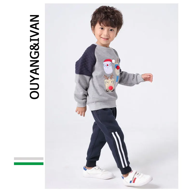 Buy1 Get1 бесплатная доставка Красный флисовый свитер для мальчиков детская