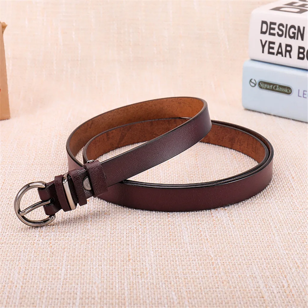 Мужской ремень SAGACE тонкий однотонный из натуральной кожи с пряжкой | Аксессуары