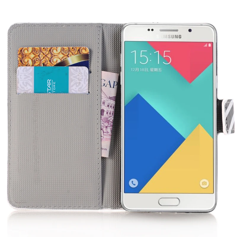 Чехол книжка из искусственной кожи для Samsung Galaxy A3 A5 A7 2016 J3 J5 J7 2017 prime A9 C5 G355 G388 J1 ACE MINI