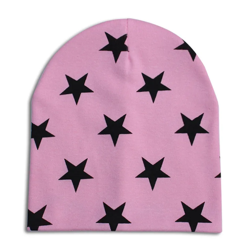 2018 star hat girl baby winter boy child cute print knit cotton warm 10 color W0180 | Детская одежда и обувь