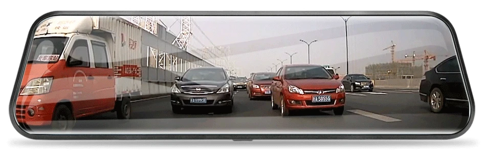 Jansite 10-дюймовая шпилька для Сенсорный экран 1080P Видеорегистраторы для автомобилей потоковый медиа-камера с углом обзора в Двойной объектив видео Регистраторы зеркало заднего вида 1080p камера заднего вида