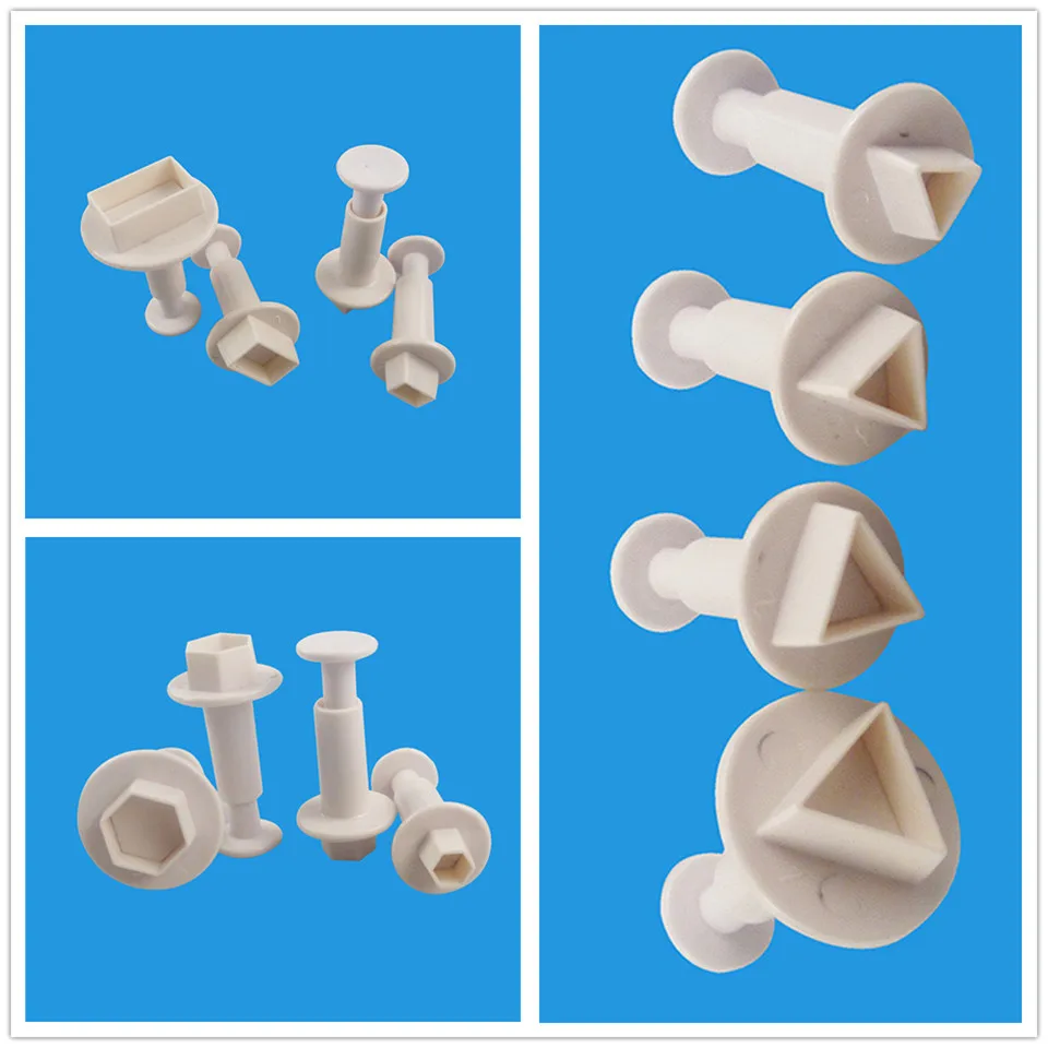 12pcs Пластиковые формочки для печенья, 3D формы в форме сердца, круглые формы для тиснения, украшения торта, Diy кухонные инструменты для печенья, инструменты для украшения выпечки, торта - Цвет: 12pcs