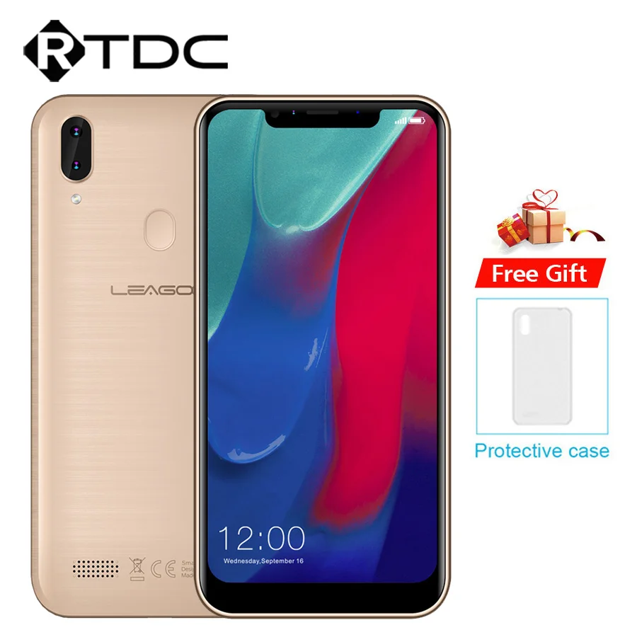 LEAGOO M11 смартфон 6,1" 4000 мАч 2 Гб оперативная память 16 Встроенная Android 8,1 MT6739 4 ядра сзади отпечатков пальцев быстрый заряд г мобильного телефона