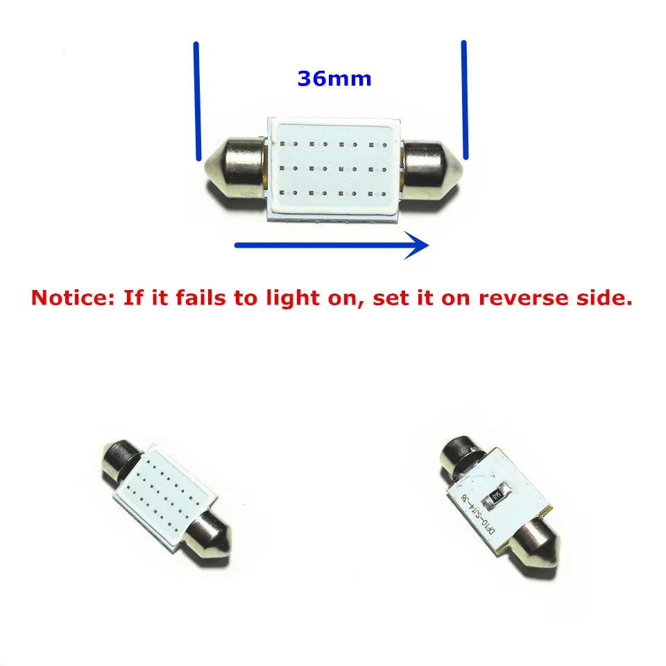 12 В Синяя светодиодная автомобильная лампа с двумя иглами (квадратная COB