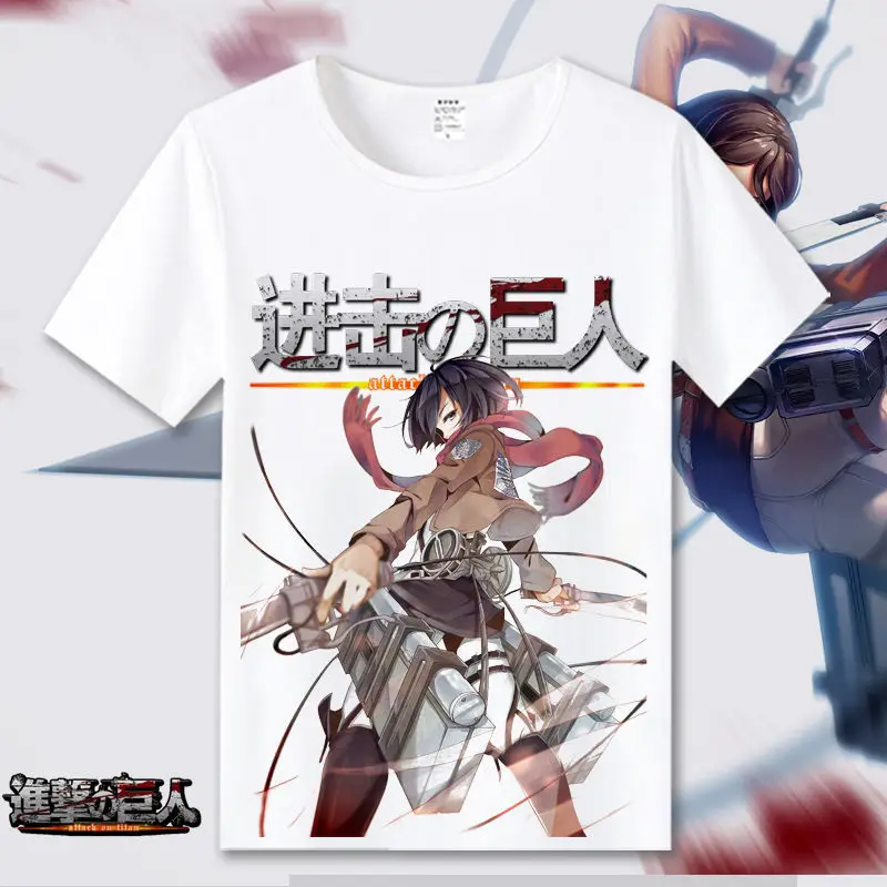 Attack on Titan Cosplay T Shirt Scout Regiment Summet T-Shirt Shingeki no Kyojin Recon Corps Top Tee Halloween Cosplay Costume - Цвет: 24