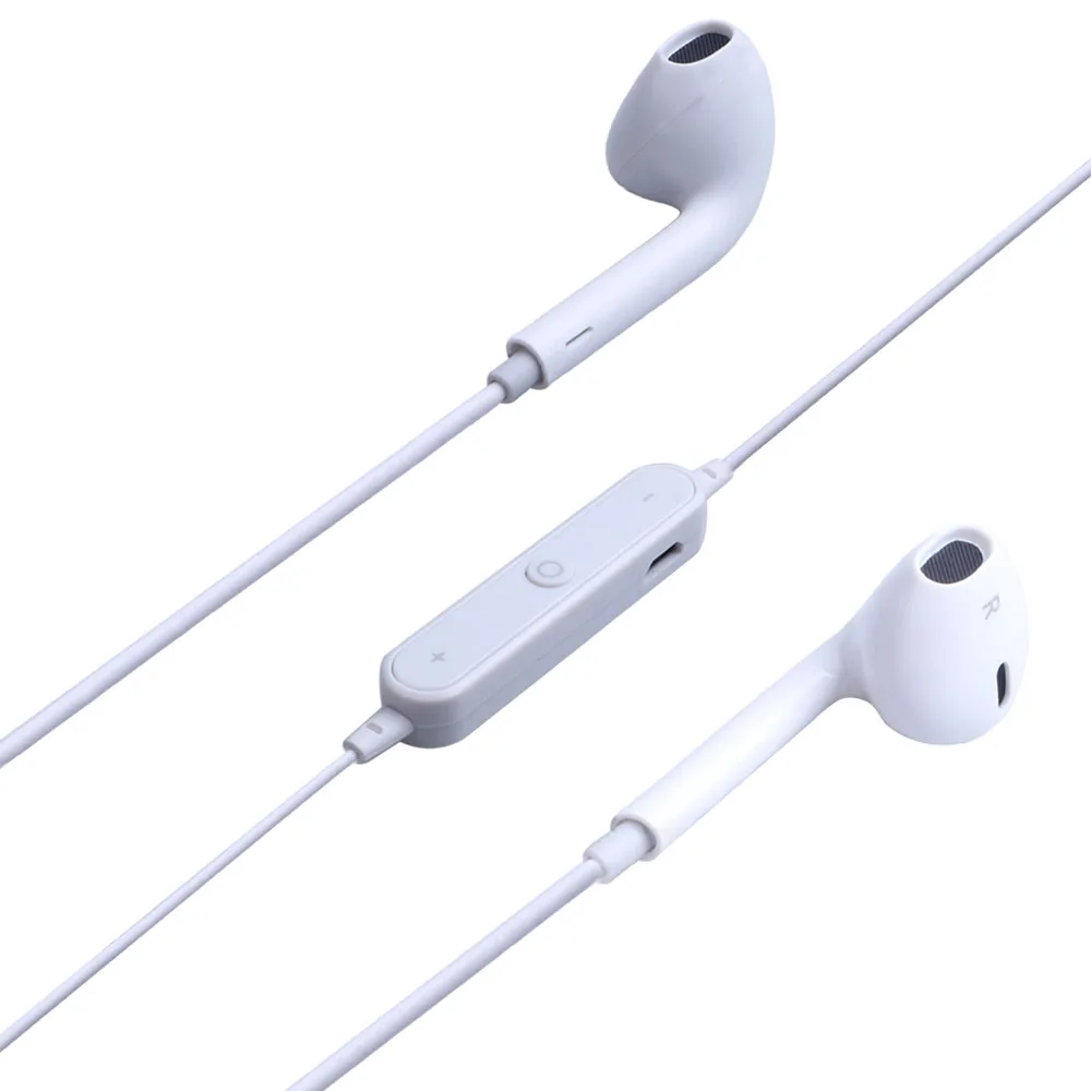Белый 10 шт./лот для S6 спортивные шейные беспроводные наушники Bluetooth наушники для телефона с микрофоном наушники для iPhone Xiaomi HUawei - Цвет: Белый