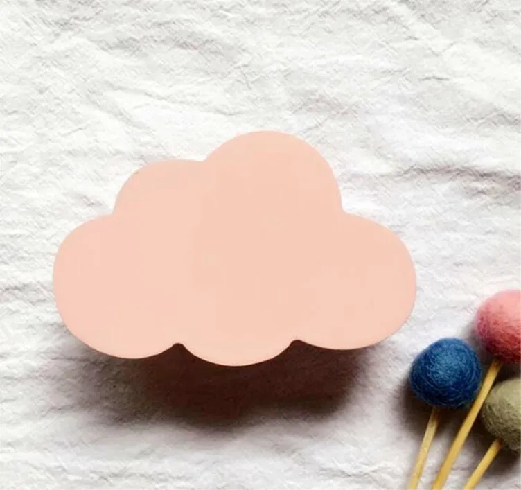 Pink Cloud Деревянный мороженое/кролик/летучая мышь/борода/облака детская одежда крючок детская комната настенная вешалка в качестве украшения крючок подарок на день рождения - Цвет: Pink Cloud