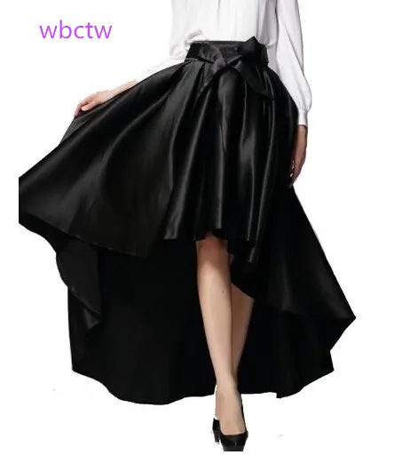 Атласная Юбка подружки невесты Jupe Rouge Плюс Большой размеры Высокая Низкая