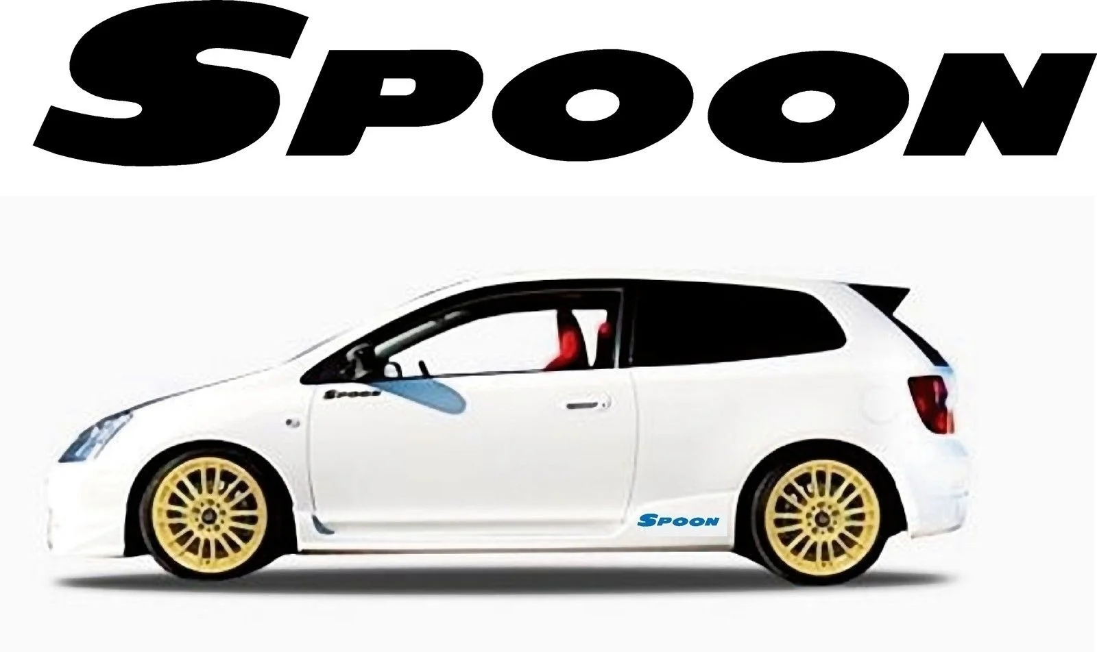 

2Pcs/Pair 2 x SPOON - VINYL window DECAL STICKER ADHESIVE For INTEGRA 30cm long