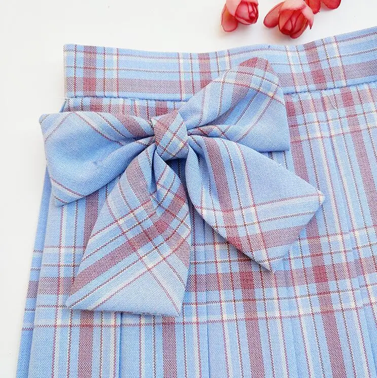 SKIRT TIE Японская Корейская версия коротких юбок, школьная форма, костюм Jk, плиссированная юбка Лолиты для девочек, школьная клетчатая плиссированная юбка JKA2 - Цвет: SKIRT TIE
