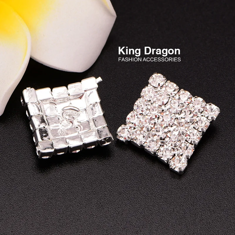 New Arrival Metal Rhinestone Buttons For Craft 16MM 5PCS/Lot Silver Color Shank Back KD116 | Дом и сад