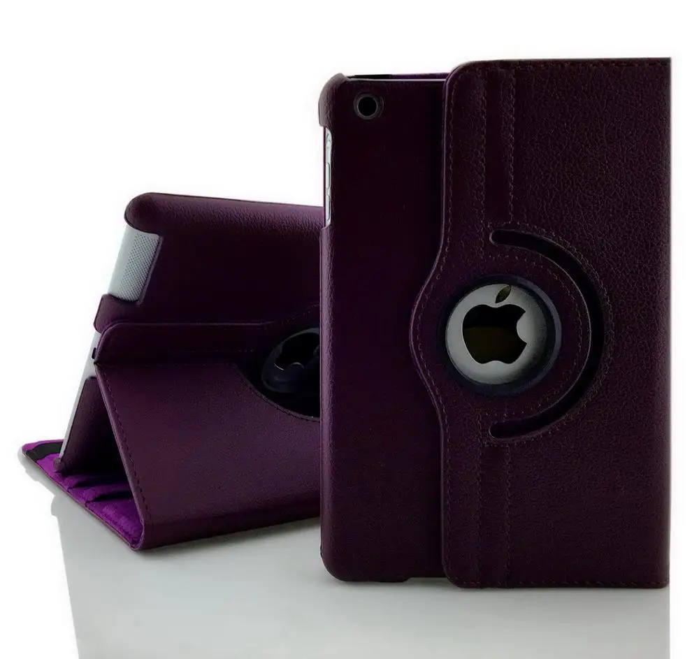 Чехол для iPad Air/Air 2/для iPad 9,7 дюймов / YRSKV 360 искусственная кожа вращающийся умный Авто спящий стоячая таблетница - Цвет: 568-360-purple