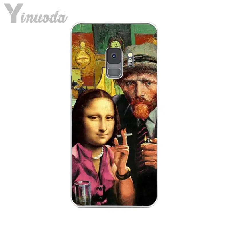 Yinuoda Van Gogh Mona Lisa Funny Art Girl with a pear earing Phone Case for Samsung S5 S6 edge S7 S8 Plus S9 Cover | Мобильные