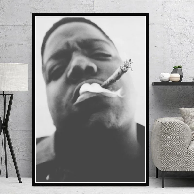 Знаменитый постер B.I.G Biggie Smalls Gangsta Rap Smoke Star 2PAC художественная живопись печать