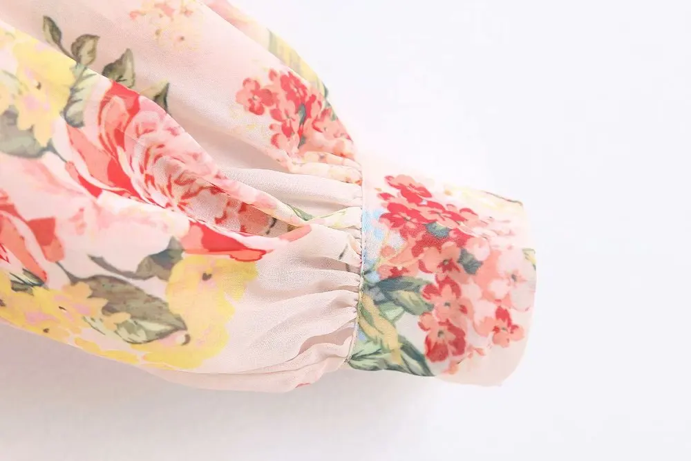 2019 za женские летние блузки шифоновые рубашки с цветочным принтом s Camisa Blusas Feminina