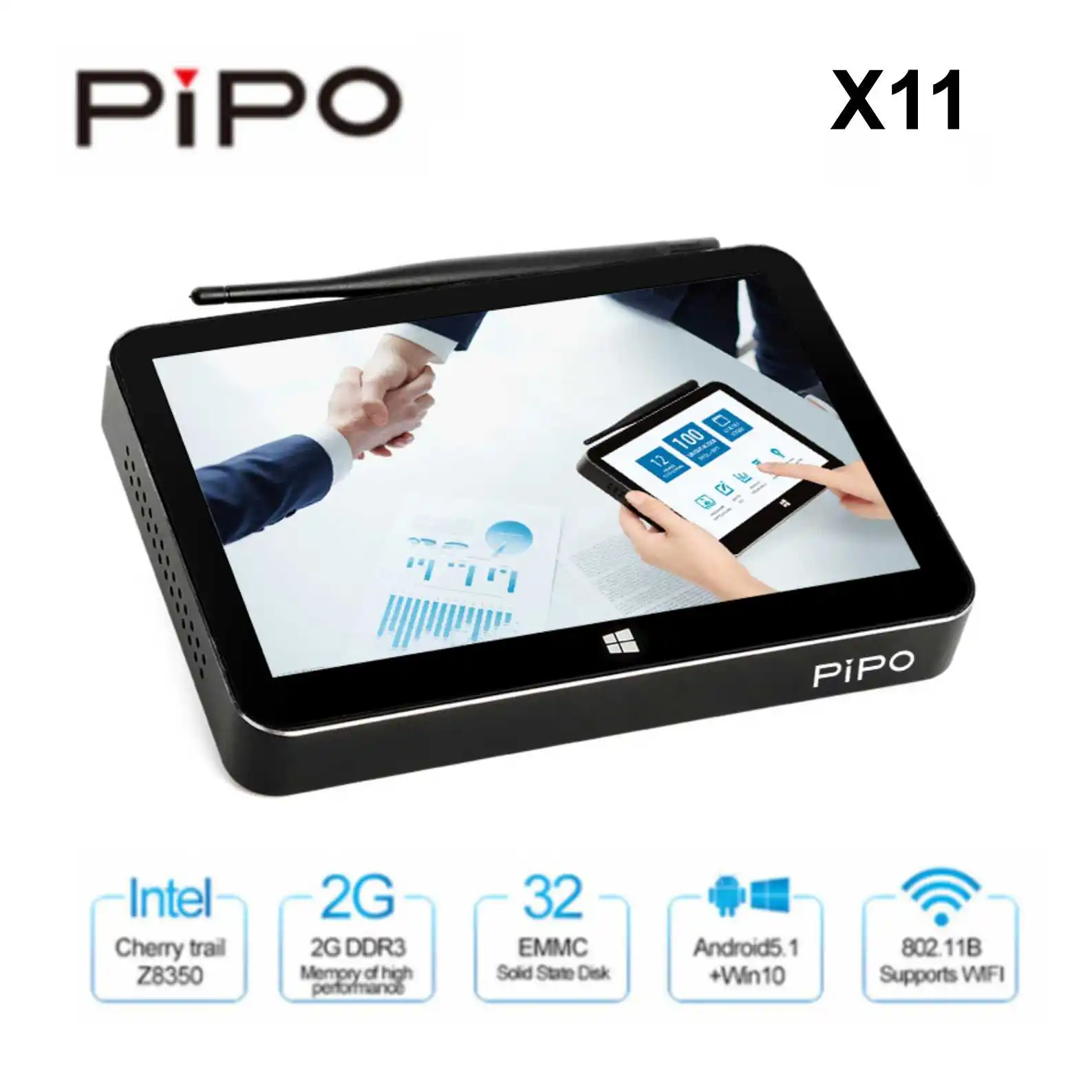 Pipo X11 Мини ПК 8,9 дюймов 1920*1200 сенсорный экран Windows 10 OS Intel Cherry Trail Z8350 2 ГБ/32 Гб HDMI Wifi Компьютер