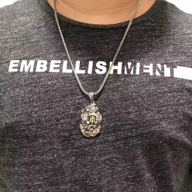 Ожерелье-подвеска из серебра 925 пробы с Буддой | Украшения и аксессуары