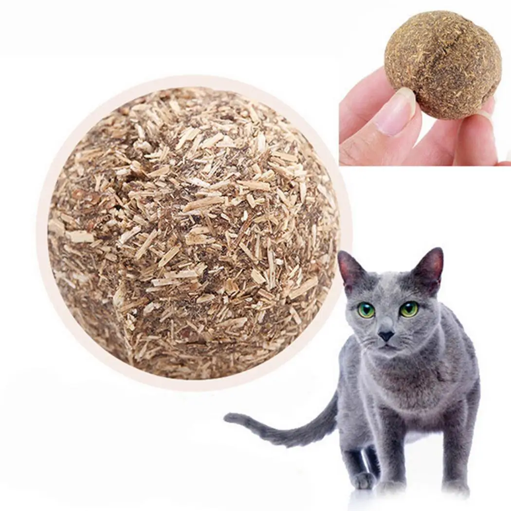 Catnip обработка мяча ПЭТ 3 дюйма мяч 2 см съедобный как Catnip натуральная забавная игрушечная Кошка Скребок кошки собаки игрушки