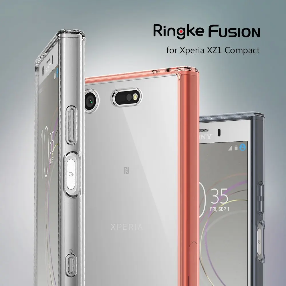 Чехол Ringke Fusion для Sony Xperia XZ1 компактный прозрачный ПК задний бампер из ТПУ