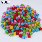 Блестящие блестящие шарики с помпоном 12 мм, 500 шт.лот, мягкие помпоны для украшения свадебных и рождественских вечеринок, рукоделие, шитье ручной работы