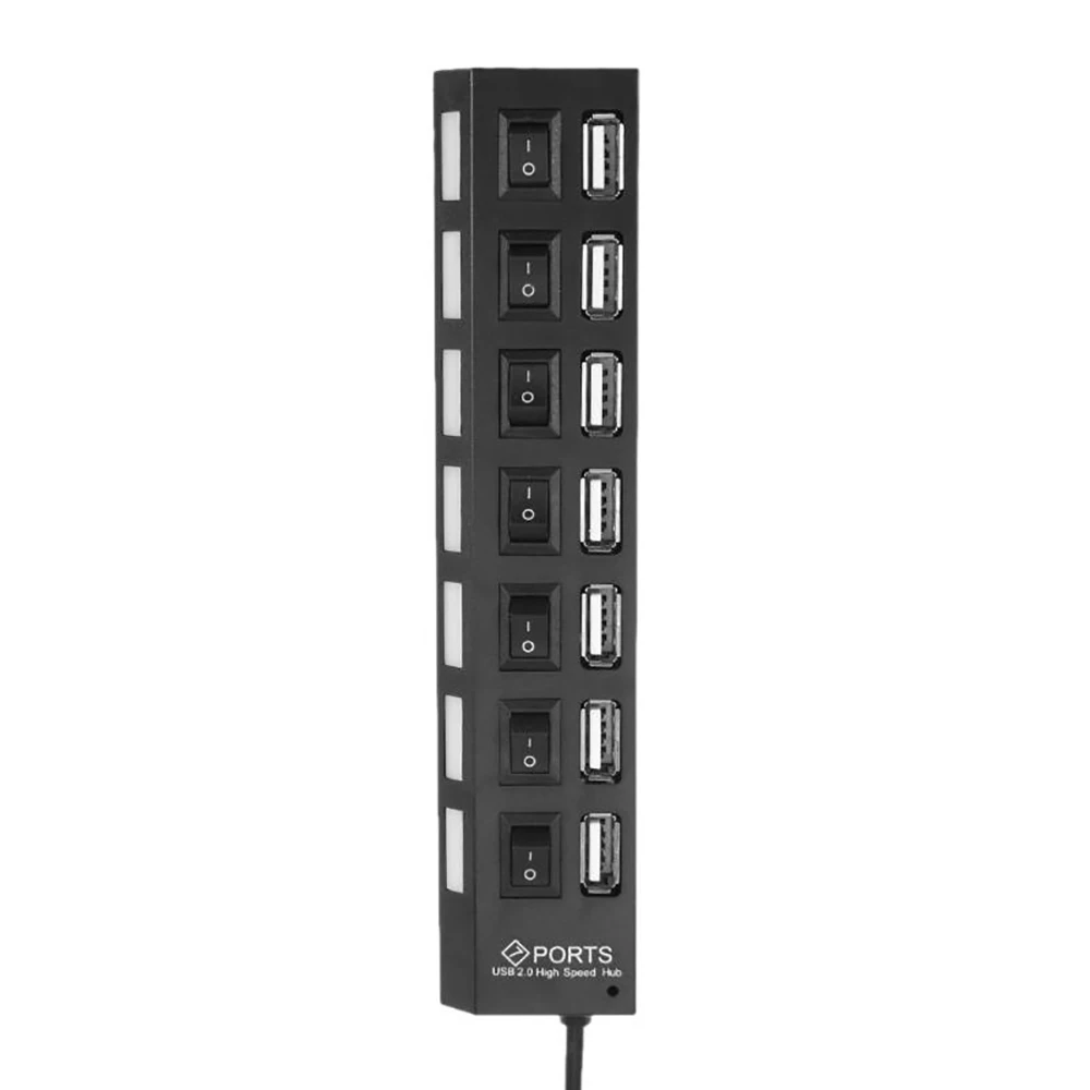 7-портовый концентратор USB C 2 0 JDL-A7 USB-концентратор ультратонкий разветвитель