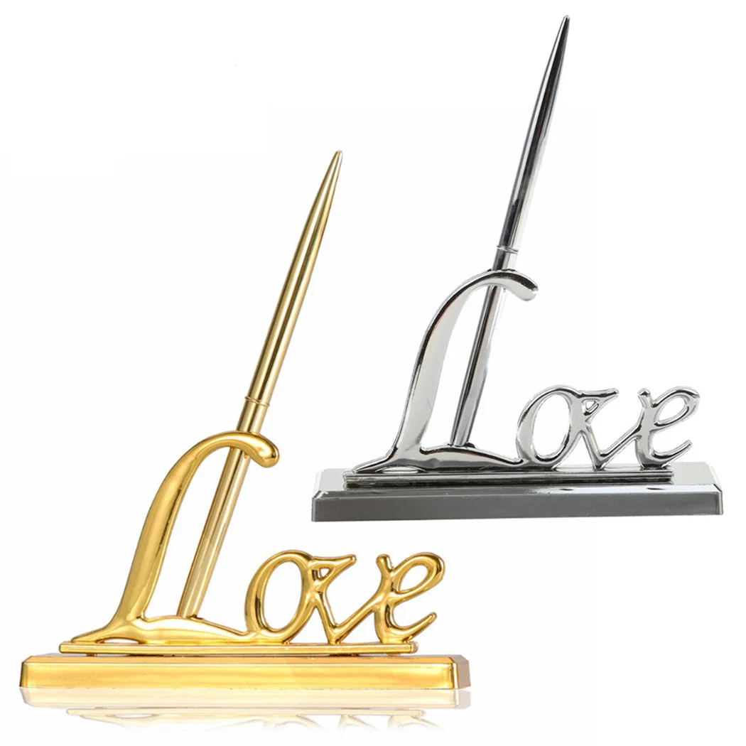 17 см Свадебная вечеринка Серебряный Гостевая книга Подписание Pen с серебряным