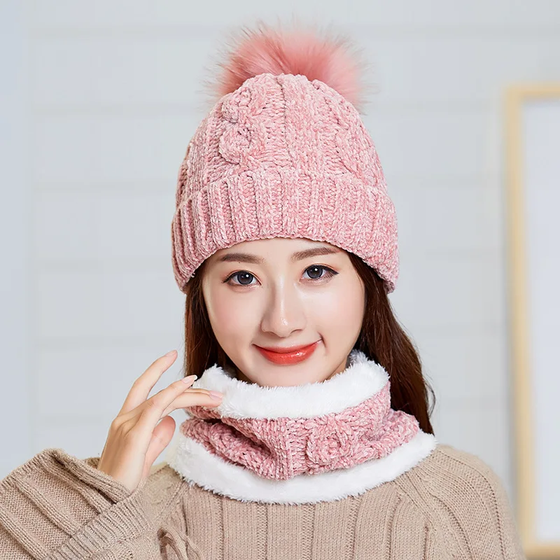 Skullies Beanies Зимние шапки для женщин маска шапка шерстяная вязаная Лыжная Шапка Кепка для женщин/девушек грелка шеи