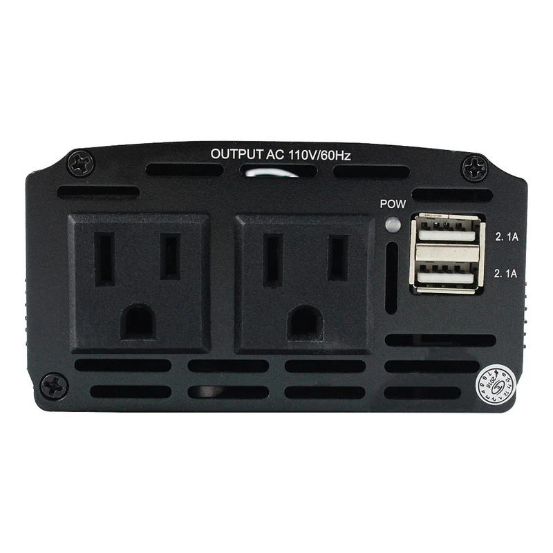 DC 12V к переменному току 110V автомобиля Мощность инвертор 100W 2.1A Dual USB Порты и разъёмы