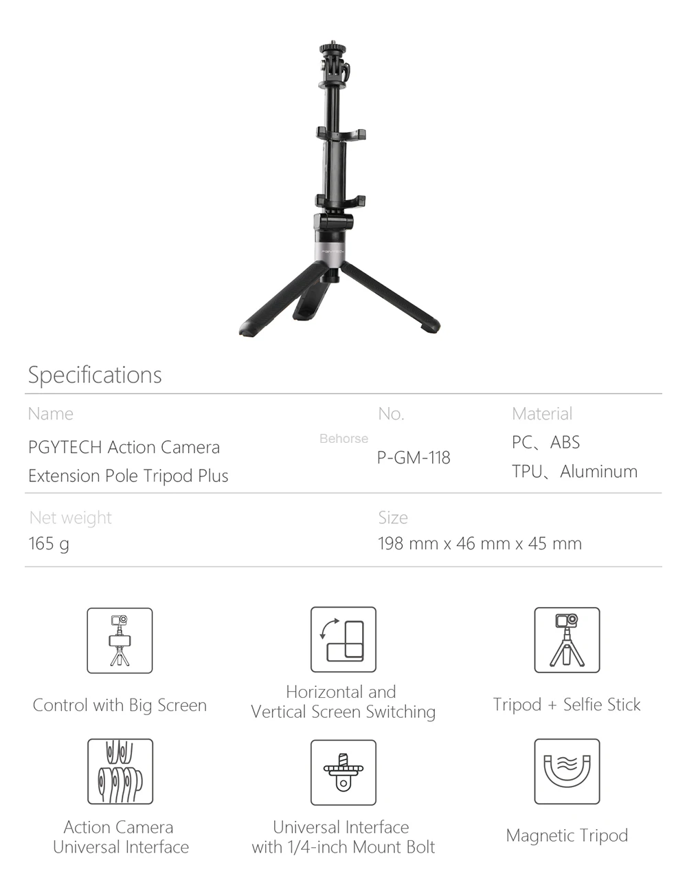 PGYTECH DJI Osmo Карманный складной держатель для телефона кронштейн адаптер крепление селфи палка рюкзак с триподом зажим ремешок аксессуары