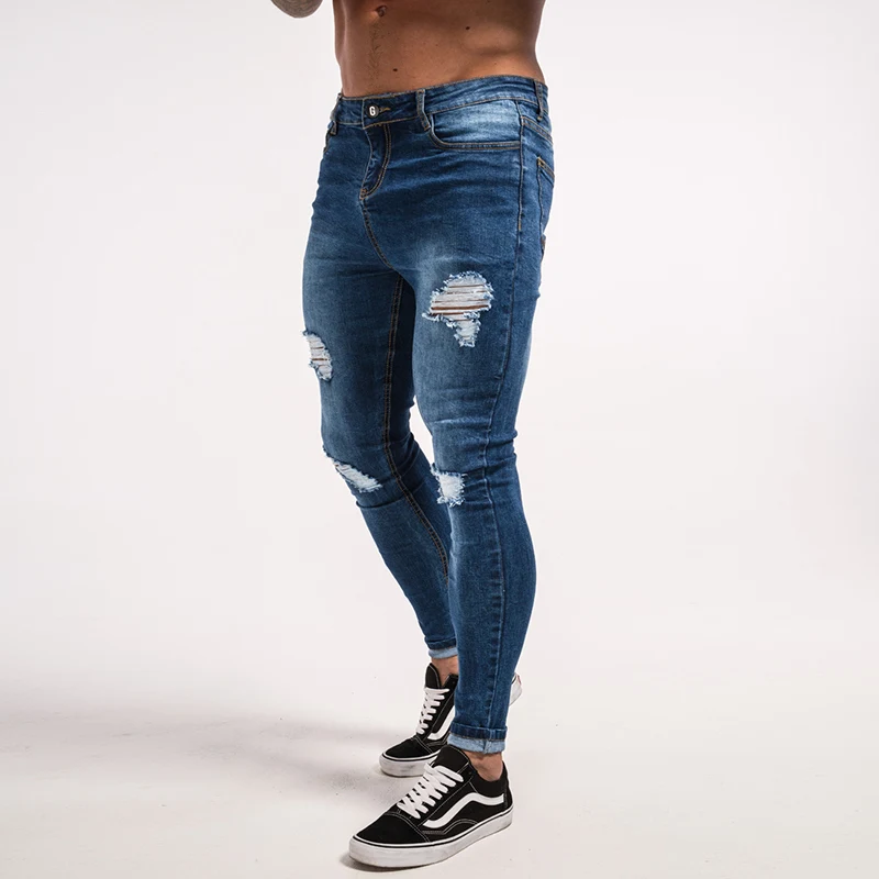 Gingtto Для мужчин джинсы Slim Fit узкие стрейч эластичный пояс хип хоп классический